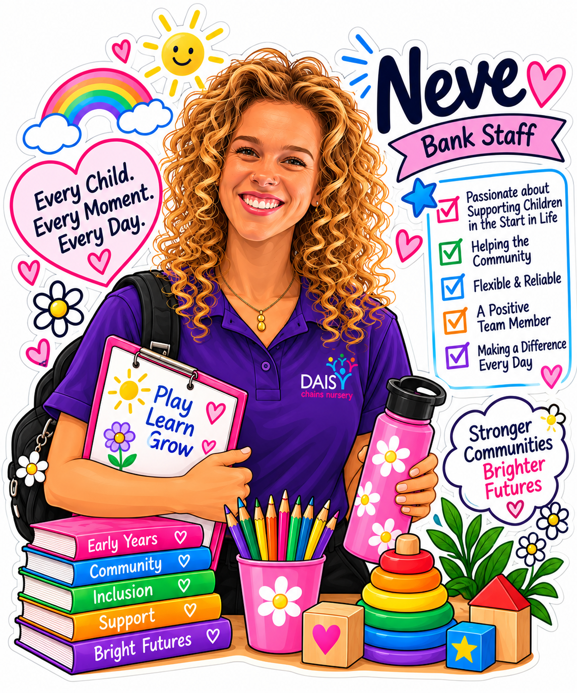 Neve, Bank Staff at Daisy Chains Nursery